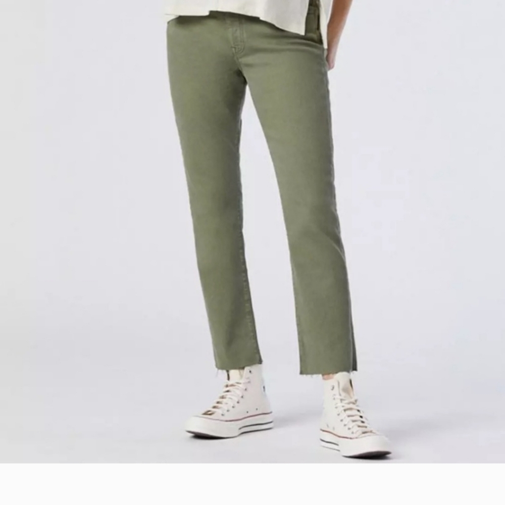 MAVI Women's Viola Olive Coloured Crop Straight Jean size 27 Waist